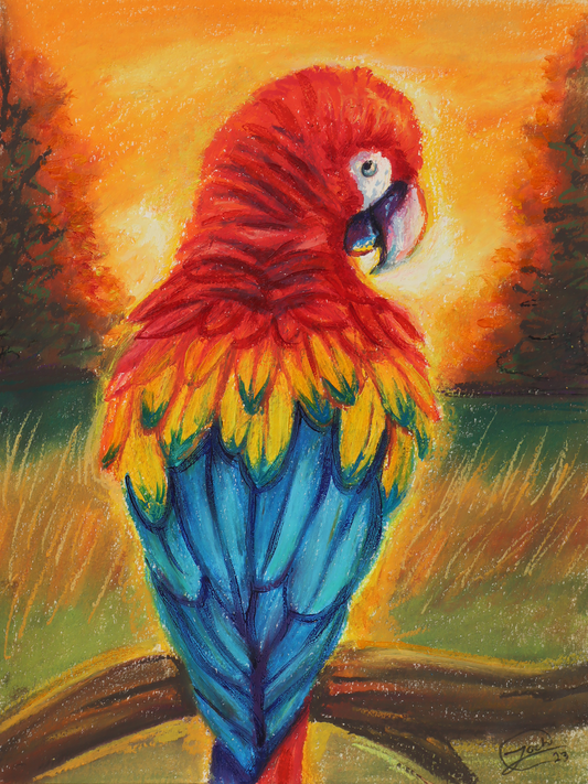 La Guacamaya Roja - Obra Original