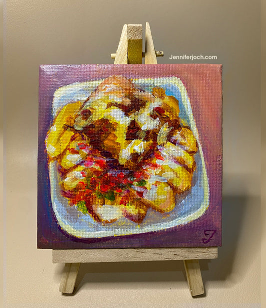 Pollo Con Tajadas - Pintura Original